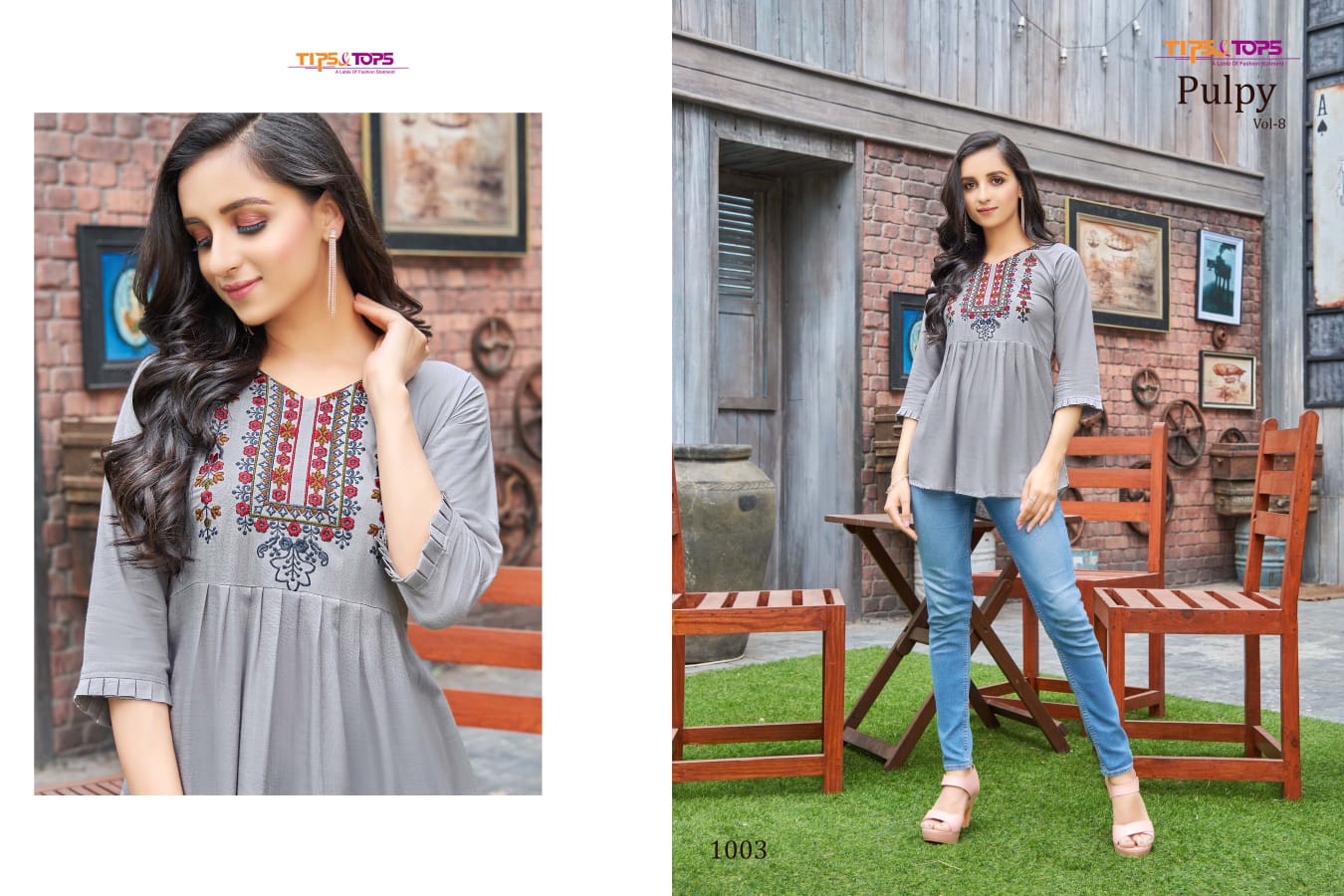 PULPY 08 Fancy Ethnic Wear Heavy Rayon Wholesale Top Collection